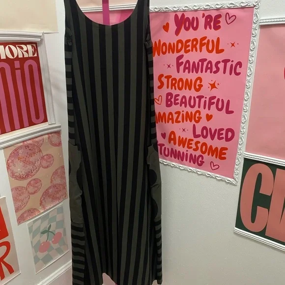 NWT ALEMBIKA URBAN MAXI TANKDRESS, KHAKI
